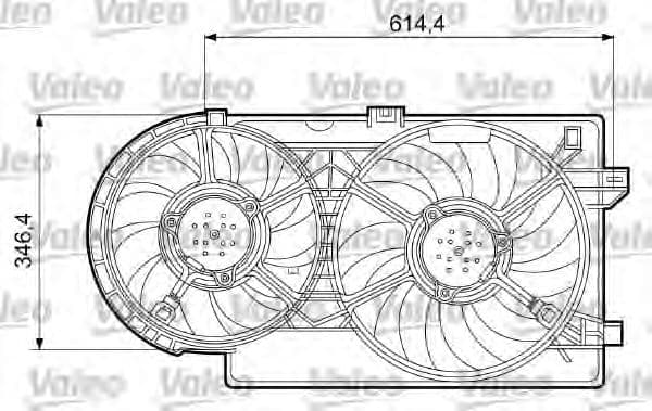 698409 Valeo Вентилятор системи охолодження двигуна для Chrysler Voyager