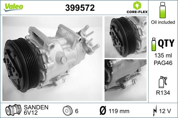 399572 Valeo Компресор кондиціонера