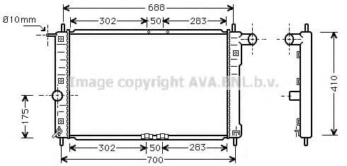 DW2014 AVA Quality Cooling Радіатор охолодження двигуна для Daewoo Lanos