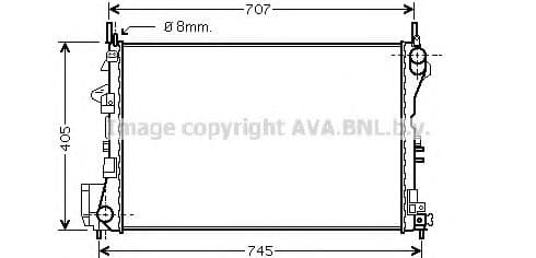 OL2338 AVA Quality Cooling Радіатор охолодження двигуна