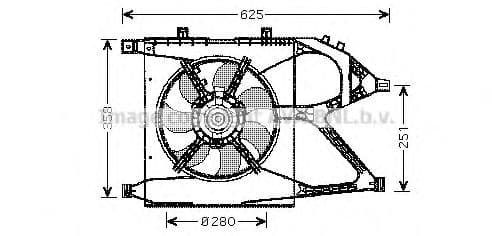 OL7517 AVA Quality Cooling Вентилятор системы охлаждения двигателя