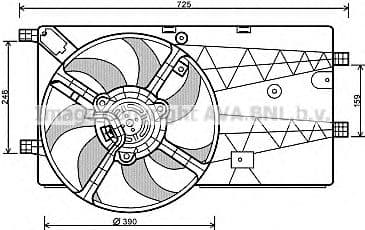 PE7548 AVA Quality Cooling Вентилятор системы охлаждения двигателя