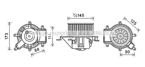PE8390 AVA Quality Cooling Вентилятор салону