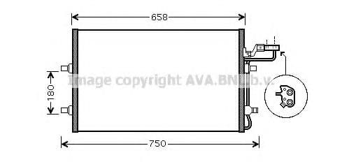 VO5140 AVA Quality Cooling Радиатор кондиционера
