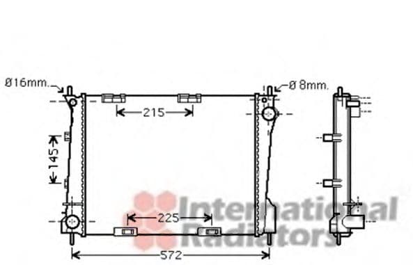 43002371 Van Wezel Радіатор охолодження двигуна для Renault Clio