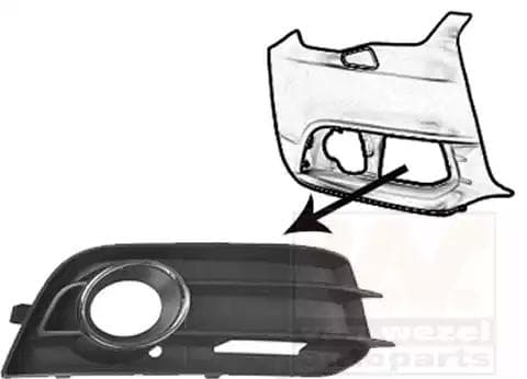 0301594 Van Wezel Вентиляционная решетка бампера для Audi A1