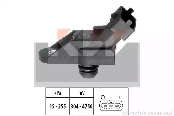 493014 KW Датчик тиску системи впуску для Opel Sintra