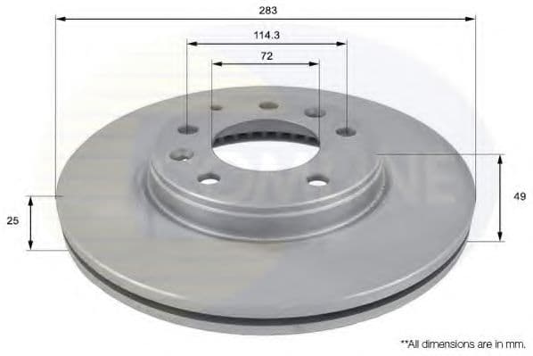 ADC0445V Comline Гальмівний диск для Mazda 6