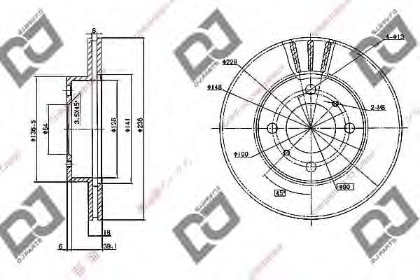 BD1038 DJ Parts Тормозной диск