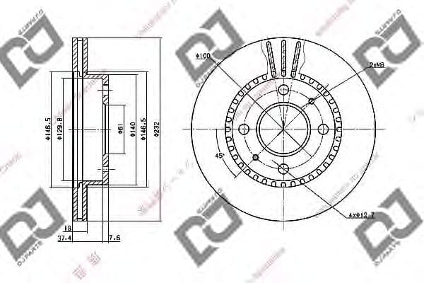 BD1059 DJ Parts Гальмівний диск для Nissan Almera