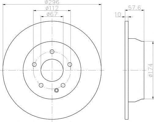 8DD 355 110-091 Hella Pagid Гальмівний диск