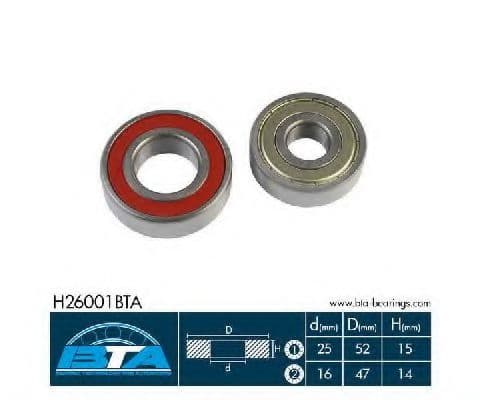 H26001BTA BTA Подшипник ступицы колеса