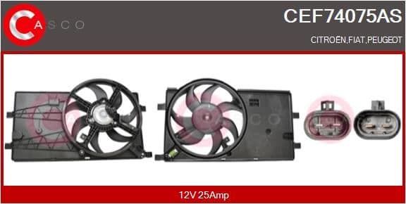 cef74075as Casco Електродвигун вентилятора