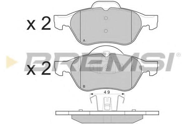 BP3264 Bremsi Гальмівні колодки