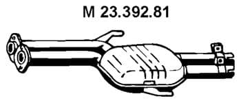 23.392.81 Eberspächer Середній глушник вихлопних газів для Mercedes CL-Class