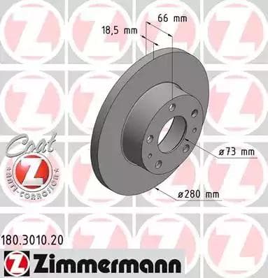 180.3010.20 Zimmermann Гальмівний диск