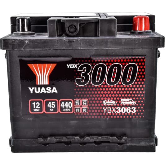 Аккумулятор Yuasa 6 CT-45-R YBX 3000 YBX3063