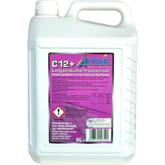 Alpine G12+ фиолетовый 5 л (12055) концентрат антифриза
