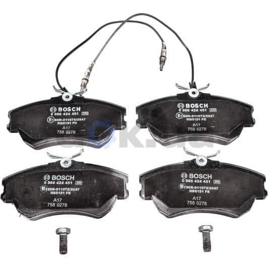 0 986 424 451 Bosch Гальмівні колодки для Renault Espace