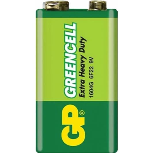 Батарейка GP Greencell Extra Heavy Duty 1604GLF PP3 (Krona) 9 V 1 шт