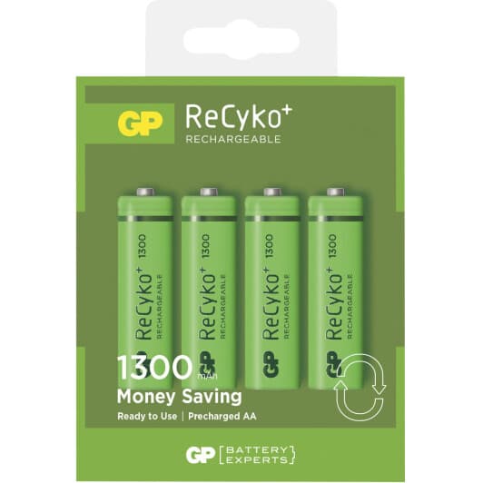 Аккумуляторная батарейка GP ReCyko 25-1068 1300 mAh 4 шт