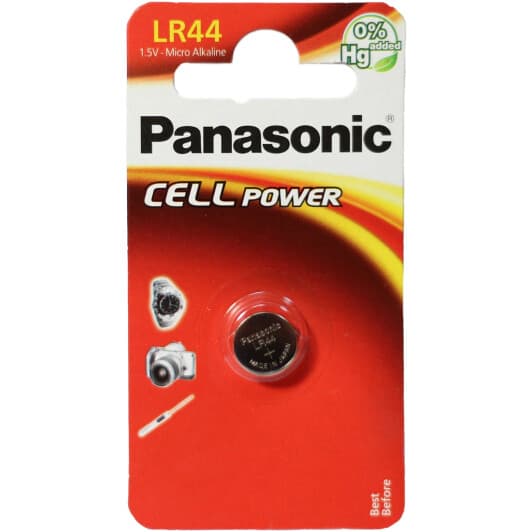 Батарейка Panasonic Micro Alkaline LR-44EL/1B LR44 1,5 V 1 шт