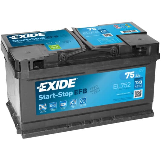 Аккумулятор Exide 6 CT-75-R Start-Stop EFB el752