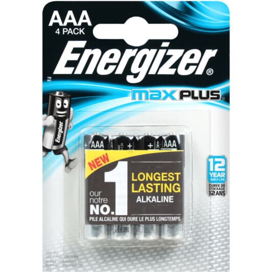 Батарейка Energizer Max Plus 257-1007_4 AAA (мизинчиковая) 1,5 V 4 шт
