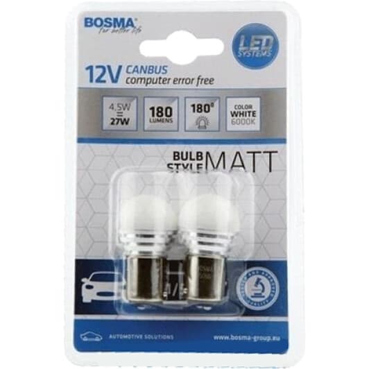 Автолампа Bosma P21/5W BAY15d 4,5 W белая 5066