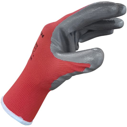 Перчатки рабочие Würth Red Nitrille трикотажные с нитриловым покрытием красные