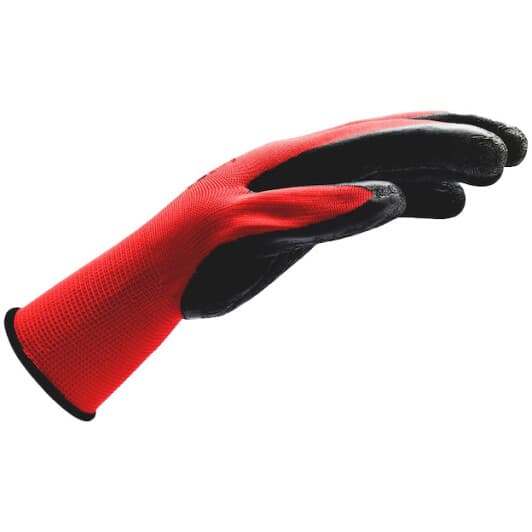 Перчатки рабочие Würth Red Latex Grip трикотажные с латексным покрытием красные