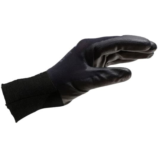 Перчатки рабочие Würth Black PU трикотажные с полиуретановым покрытием черные