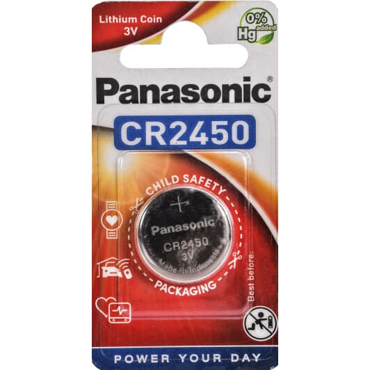 Батарейка Panasonic Lithium Power cr2450el1b CR2450 3 V 1 шт