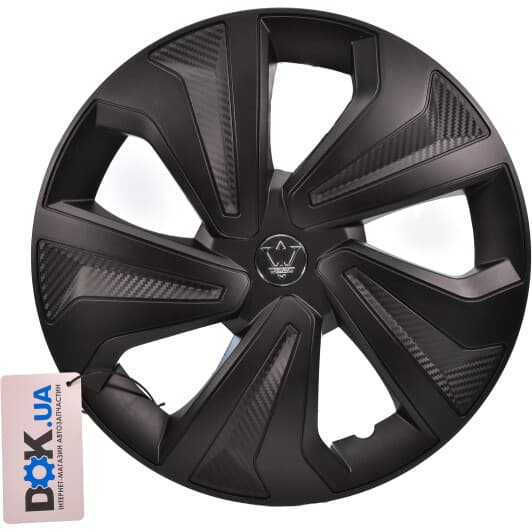 Комплект колпаков на колеса Carface WJ-5046-C цвет черный с карбоновой отделкой R16