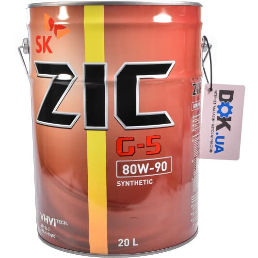 ZIC G-5 GL-5 80W-90 (20 л) трансмиссионное масло