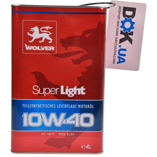Wolver Super Light 10W-40 (4 л) моторное масло