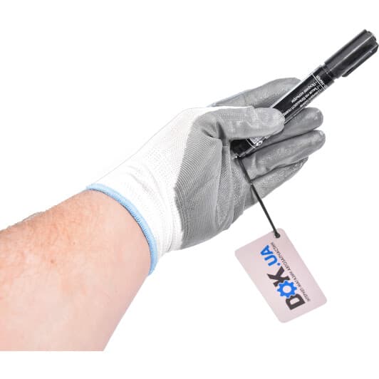 Рукавички робочі JBM хб з нітриловим покриттям білі, XL 10" (51632n)