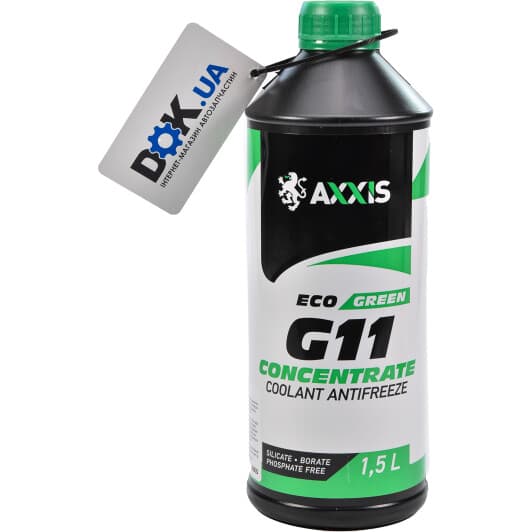 Axxis Eco G11 зеленый 1,5 л концентрат антифриза