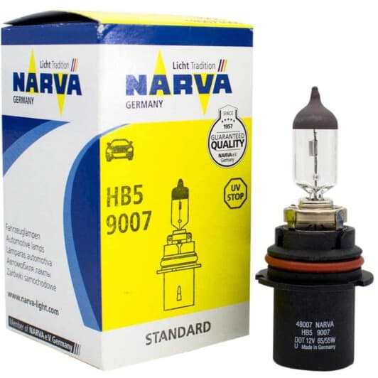 Автолампа Narva HB5 PX29T 60 W прозрачная 48007C1