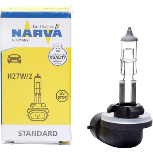 Автолампа Narva H27W/2 PGJ13 27 W прозора 48042C1