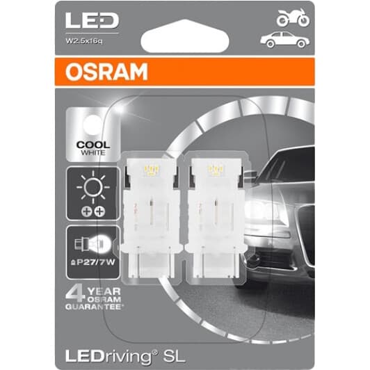 Автолампа Osram LEDriving Standard P27/7W W2,5x16q 1,7 W 3157DWP-02B