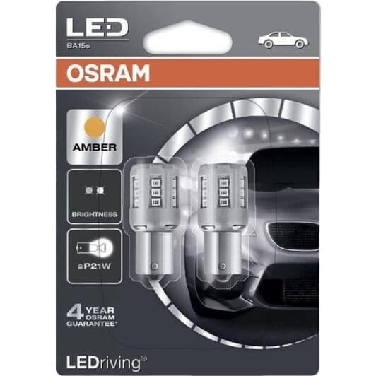 Автолампа Osram LEDriving Standard P21W BA15s 2 W 7456YE-02B