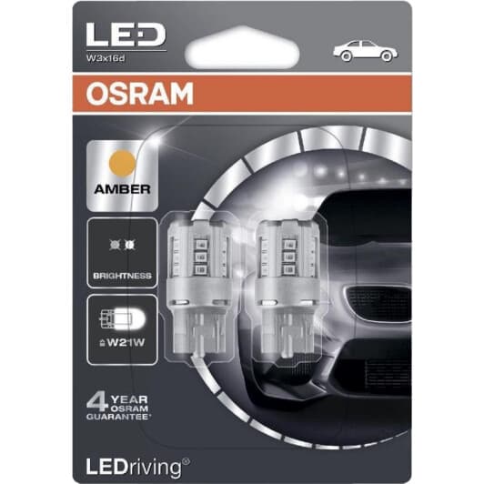 Автолампа Osram T20 W3x16d 1 W 7705YE-02B