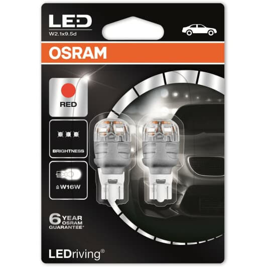 Автолампа Osram LEDriving Premium W16W W2,1x9,5d 2 W 9213R-02B