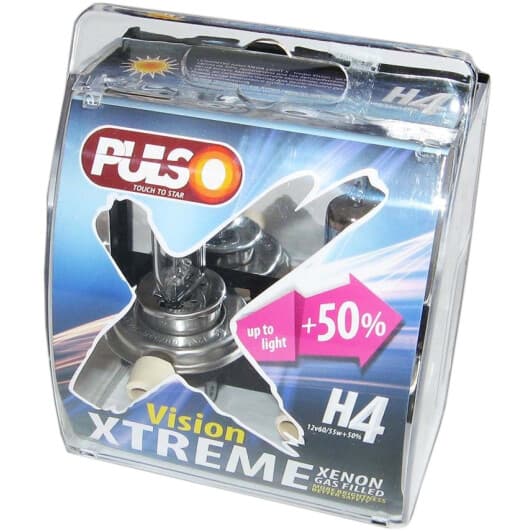 Автолампа Pulso X-tremeVision H4 P43t 60 W прозоро-блакитна LP-42653