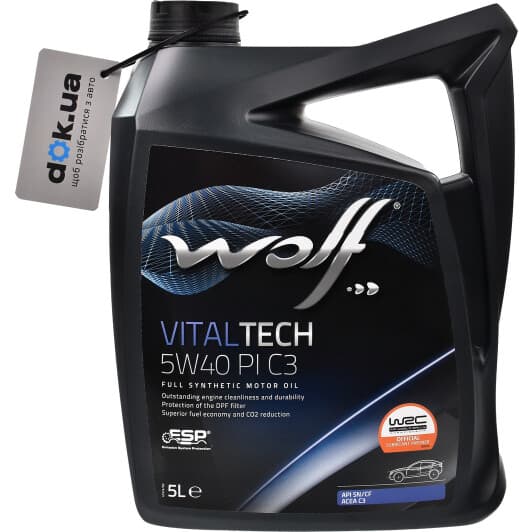 Wolf Vitaltech PI C3 5W-40 (5 л) моторное масло
