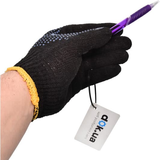 Перчатки рабочие Grad Лайт трикотажные с покрытием ПВХ черные