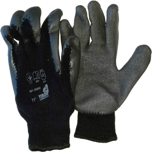 Перчатки рабочие Virok трикотажные с латексным покрытием серые