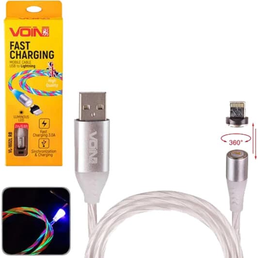 Кабель Voin VL-1601LRB USB - Apple Lightning 1 м