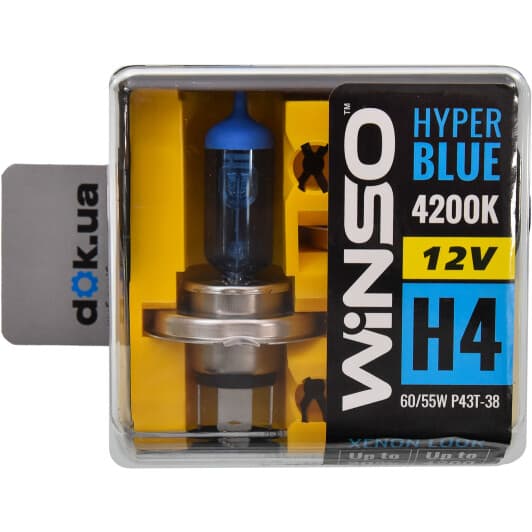 Автолампа Winso Hyper Blue H4 P43t-38 60 W синя 712450